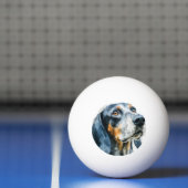 Blauwe tik coonhound portret pingpongbal (Net)
