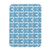 Blauwe Tiki Geluksfiguur Symbool Magneet (Verticaal)