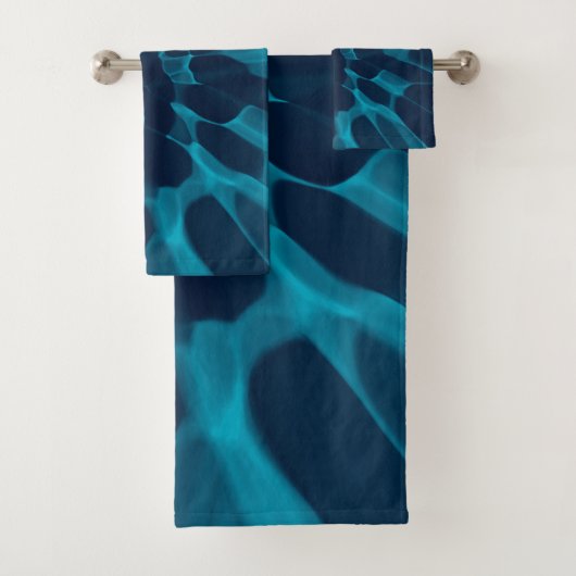 Blauwe tinkleurstof bad handdoek (Insitu)
