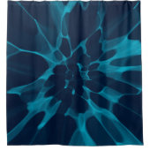 Blauwe tinkleurstof douchegordijn (Voorkant)