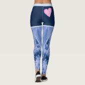Blauwe tinkleurstof met roze hart leggings (Achterkant)
