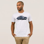 Blauwe tint halftone '70 Chevelle t shirt (Voorkant volledig)