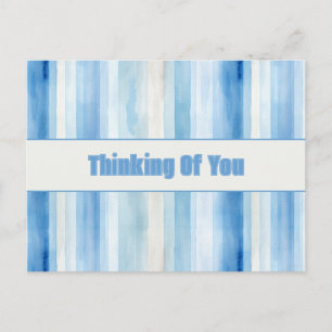 Blauwe Tinten Abstract Denk Aan Jou Briefkaart
