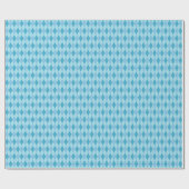 Blauwe Tinten Argyle Inpakpapier (Vlak)