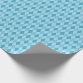 Blauwe Tinten Argyle Inpakpapier (Hoek)