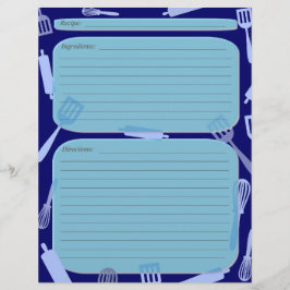 Blauwe tinten kookgerei recept pagina