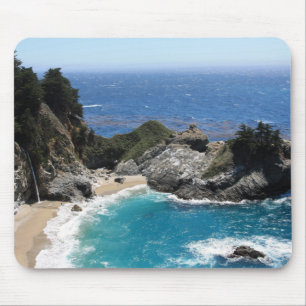 Blauwe tinten - Kustlandschap Foto Mousepad Muismat