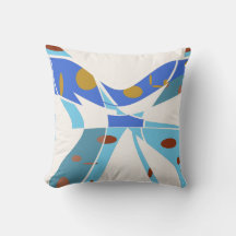 Blauwe tinten met Stippen Off-White Abstract Butte