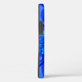 Blauwe tinten, moderne abstracte fractale kunst in Case-Mate iPhone case (Achterkant / Rechts)