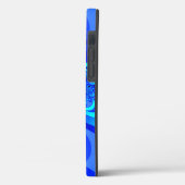 Blauwe tinten, moderne abstracte fractale kunst in Case-Mate iPhone case (Achterkant / Links)