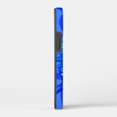 Blauwe tinten, moderne abstracte fractale kunst in Case-Mate iPhone case (Achterkant / Rechts)