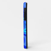 Blauwe tinten, moderne abstracte fractale kunst in Case-Mate iPhone case (Achterkant/links)