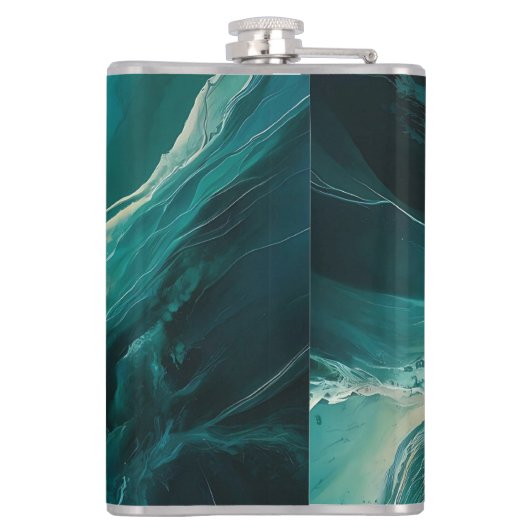 Blauwe tinten: Ocean Dreams Heupfles (Achterkant)