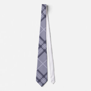 Blauwe tinten tartan ruit stropdas