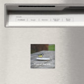 Blauwe tit voedt de Bord-liefde bij eerste bod Magneet (Insitu (Vaatwasser))