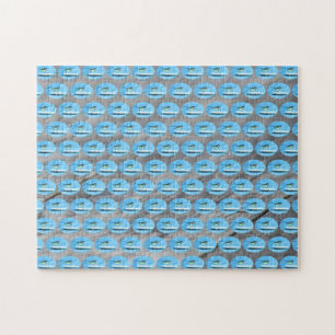 Blauwe Tit Vogel Voeding Van Een Taart Bord Moeili Legpuzzel