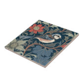 Blauwe Tit William Morris stijl Rechts tegenover B Tegeltje (Zijkant)
