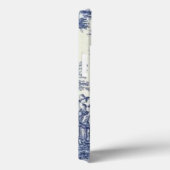 Blauwe  toile Case-Mate iPhone case (Achterkant / Rechts)