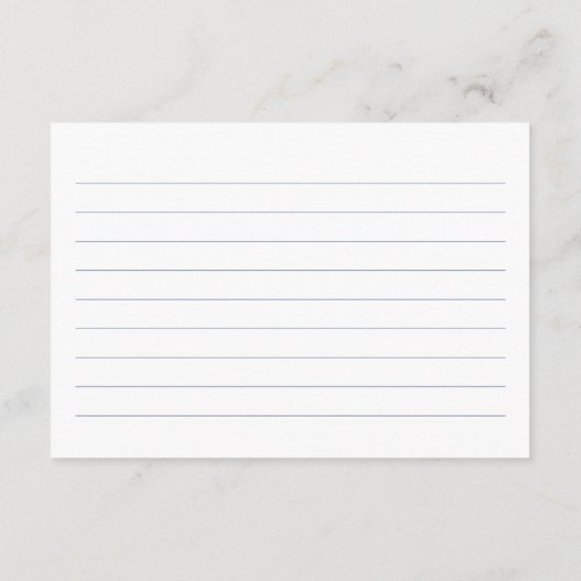 Blauwe Toile de Jouy familietradities Informatiekaartje (Achterkant)