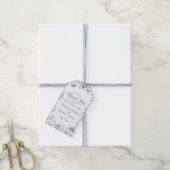 Blauwe Toile De Jouy Wedding Party Favorieten Cadeaulabel (Met Touw)