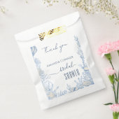 Blauwe toile oceaanthema bruidsfeest cadeautasjes bedankzakje (Gezegeld)