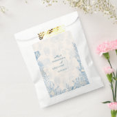 Blauwe Toile Ocean thema bruiloft Bedankzakje (Gezegeld)