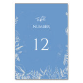 Blauwe Toile Ocean thema bruiloft Kaart (Voorkant)