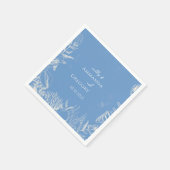 Blauwe Toile Ocean thema bruiloft Servet (Hoek)