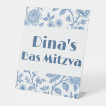 Blauwe toile placemat
