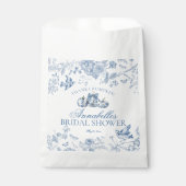Blauwe Toile Pompoen Herfst Bruidsfeest Dessert Bedankzakje (Voorkant)