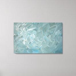 Blauwe Tone Abstract schilderij Canvas Afdruk