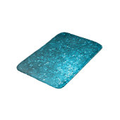 Blauwe Tonen Faux Glitter & Sparkles Print Badmat (Gekanteld)