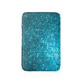 Blauwe Tonen Faux Glitter & Sparkles Print Badmat (Voorkant Verticaal)