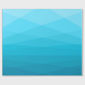 Blauwe Tonen Polygonaal Cadeaupapier (Vlak)