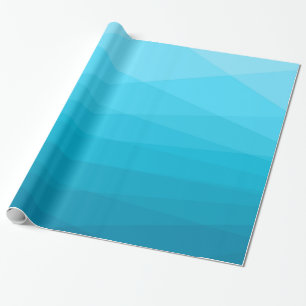 Blauwe Tonen Polygonaal Cadeaupapier