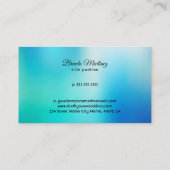 Blauwe tones visitekaartje (Achterkant)