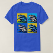 Blauwe Tong Skink Art Cool Lizard T-shirt (Design voorkant)