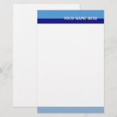 Blauwe tongen briefpapier (Voorkant / Achterkant)