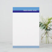Blauwe tongen briefpapier (Staand voorkant)