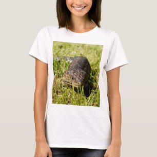 Blauwe tonghagedis in de gras, t-shirt