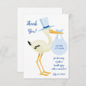 Blauwe tongkaart EOS lip balm baby shower-voordenk Kaart (Voorkant / Achterkant)