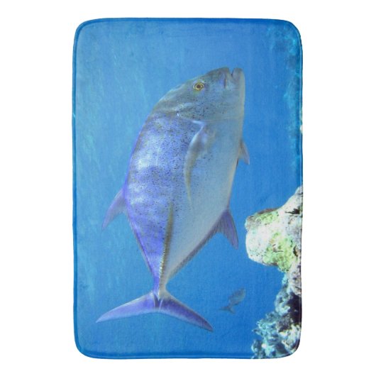 Blauwe tonijn badmat (Voorkant Verticaal)