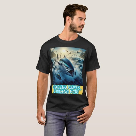 Blauwe tonijn t-shirt (Voorkant volledig)