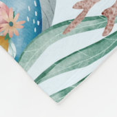 Blauwe tonijn Twin Baby Milestone Fleece Deken (Hoek)