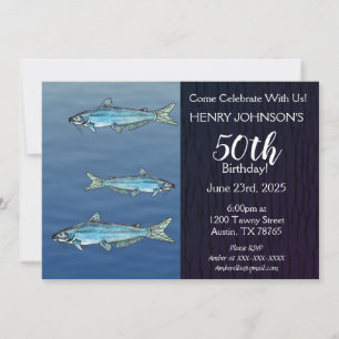 Blauwe tonvis Gevist als vogeldag Kaart