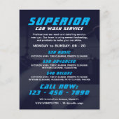 Blauwe toon autowasstraat flyer (Voorkant)