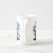 Blauwe Toon Codering Koffie Binaire Nummers Progra Porselein Kop (Achterkant)