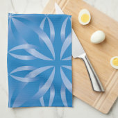blauwe topaas patroon theedoek (Quarter Fold)