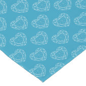 Blauwe topaz harten 4e verjaardag tabelrunner korte tafelloper (Hoek)