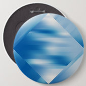 Blauwe topaz ronde button 6,0 cm (Voorkant /achterkant)